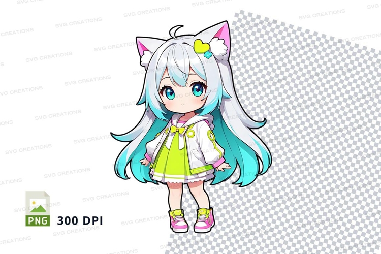 Anime girl character clipart png