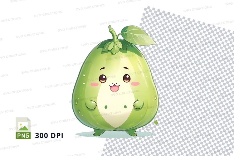 Cartoon avocado clipart png