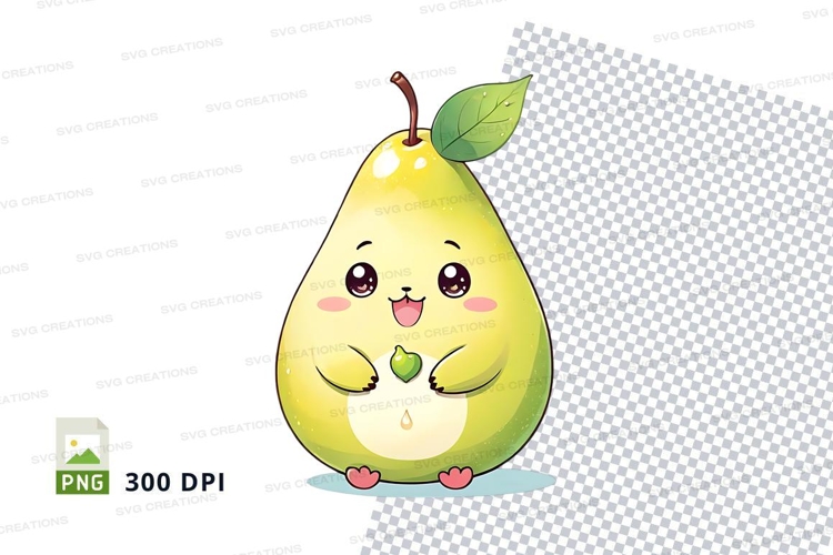 Cartoon pear clipart png