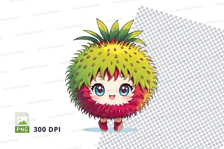 Cartoon pineapple character clipart png