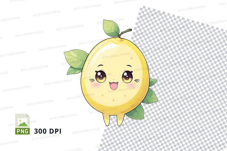 Cute cartoon lemon clipart png