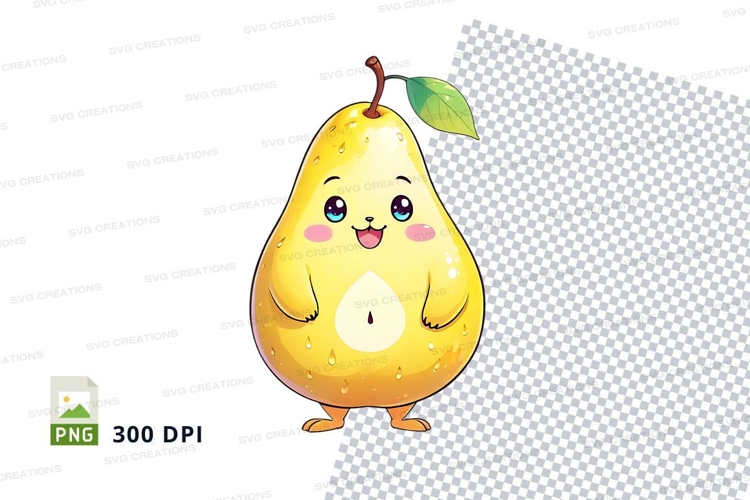 Cartoon pear clipart png