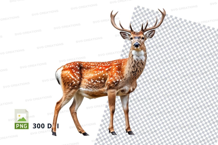 Majestic deer clipart isolated transparent PNG 300 DPI