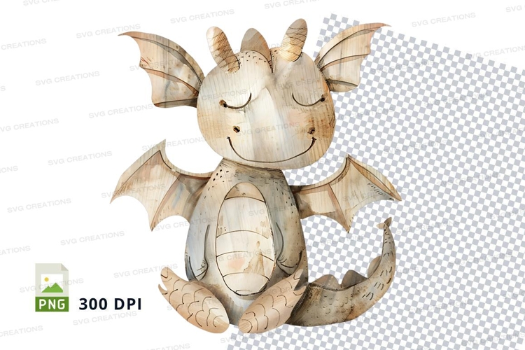 Cute dragon plush toy smiling soft clipart PNG