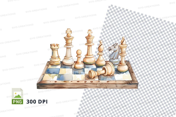 Chess pieces strategy game board wooden clipart PNG transpar