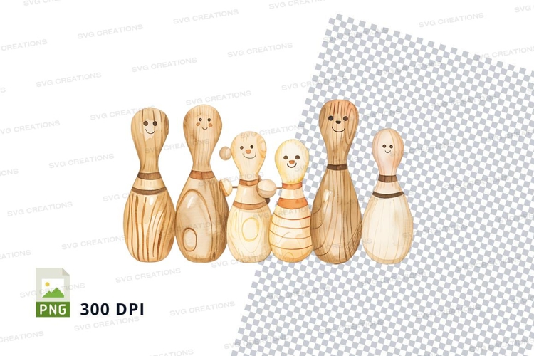Bowling Pins Clipart Image 3