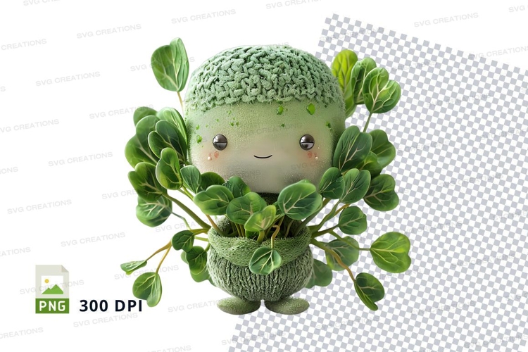 Cute turtle clipart green leaves cartoon character isolated