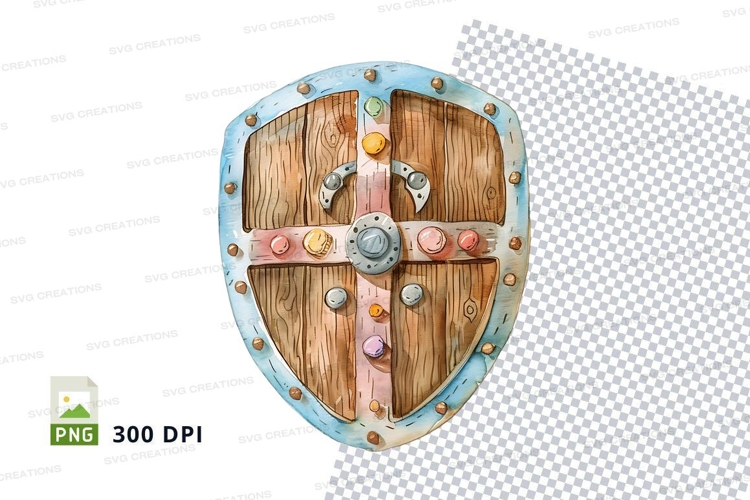 Viking shield clipart png isolated medieval warrior defense