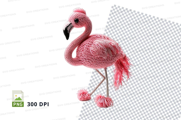 Pink flamingo clipart isolated transparent background vector
