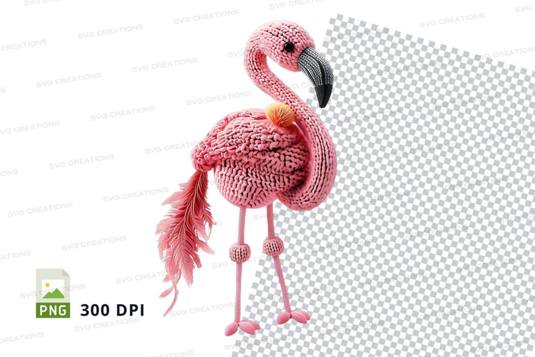 Pink flamingo clipart isolated high detail 300 DPI PNG