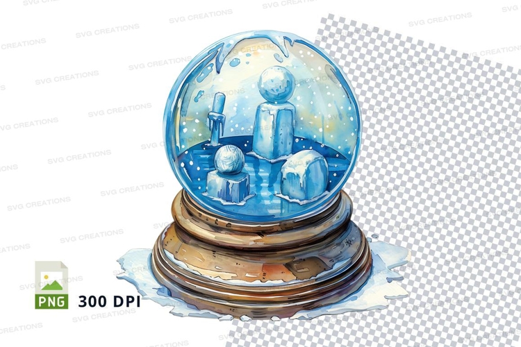 3D globe clipart with business team success concept in blue