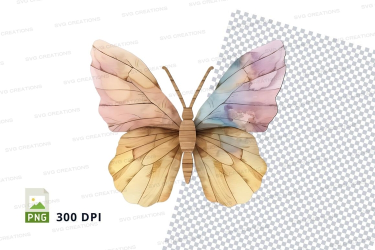 Colorful butterfly clipart transparent PNG high detail