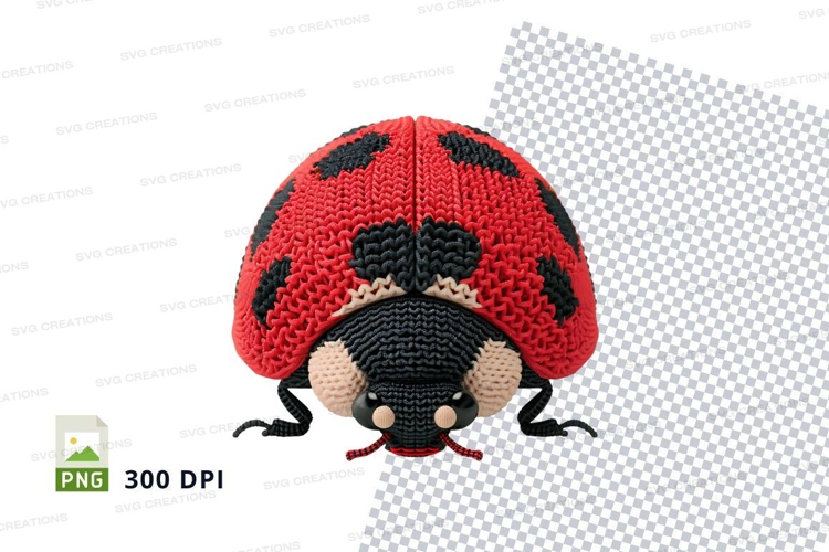 Red ladybug clipart isolated on transparent background PNG