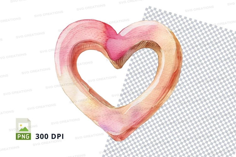 Pink heart clipart transparent love symbol vector illustrati