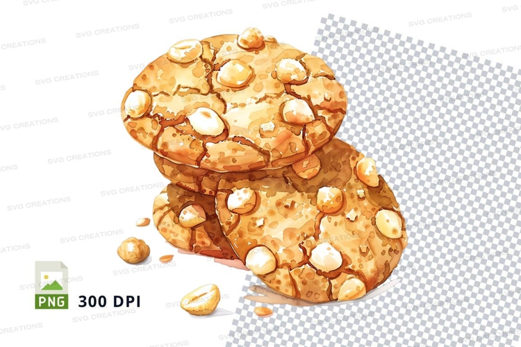 Golden oatmeal cookies stack clipart transparent PNG high de