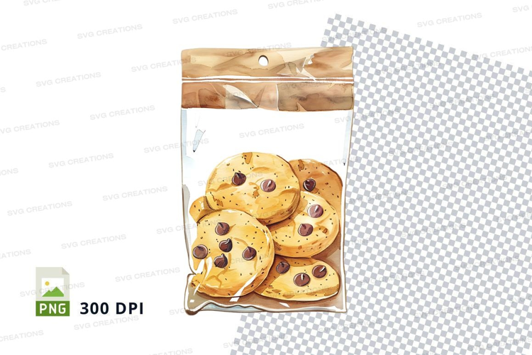 Blueberry muffins in clear plastic bag on checkered cloth