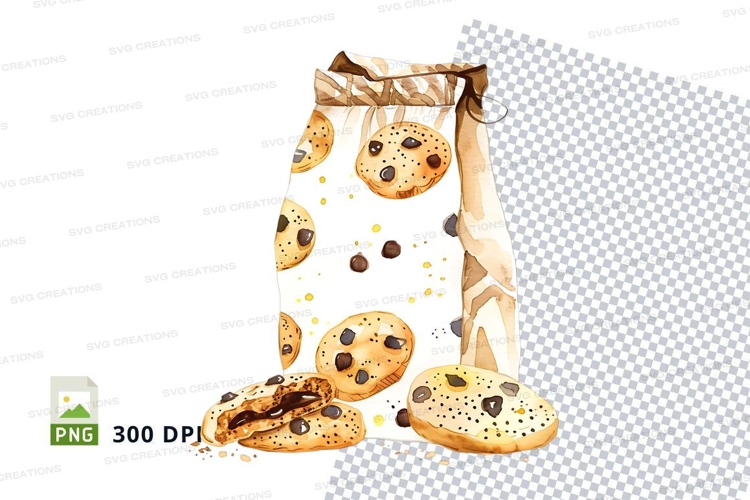 Chocolate Chip Cookies Clipart Image 3