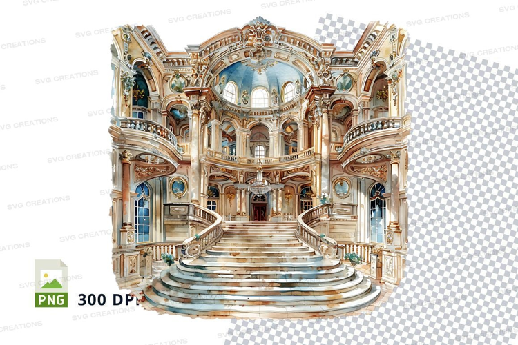 Grand Baroque Hall Clipart Interior Staircase Architecture P