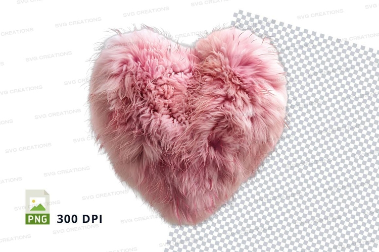 Pink Fluffy Heart Clipart PNG High Resolution Love Symbol