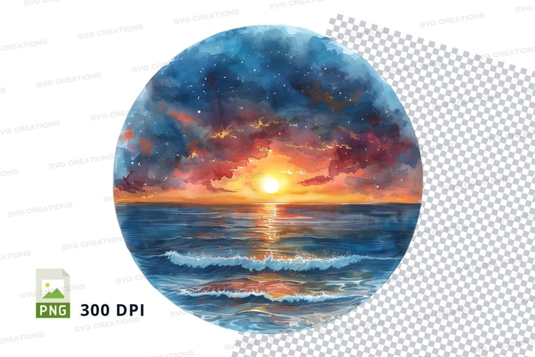 Earth sunset ocean space clipart planet globe horizon