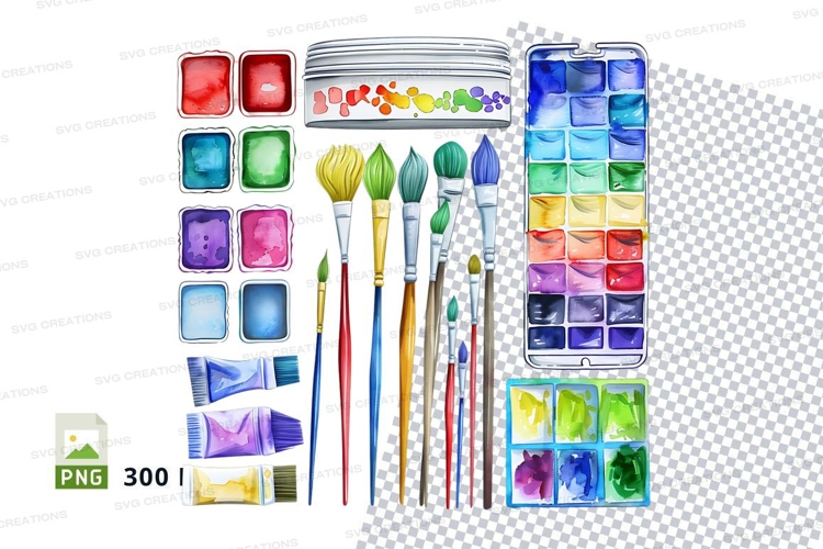 Paint Brushes Clipart Image 11