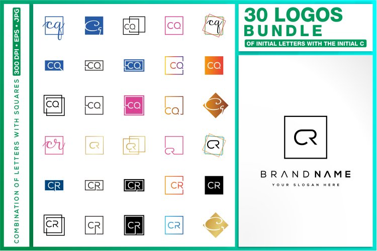 30 LOGOS BUNDLE OF INITIAL LETTERS WITH THE INITIAL C