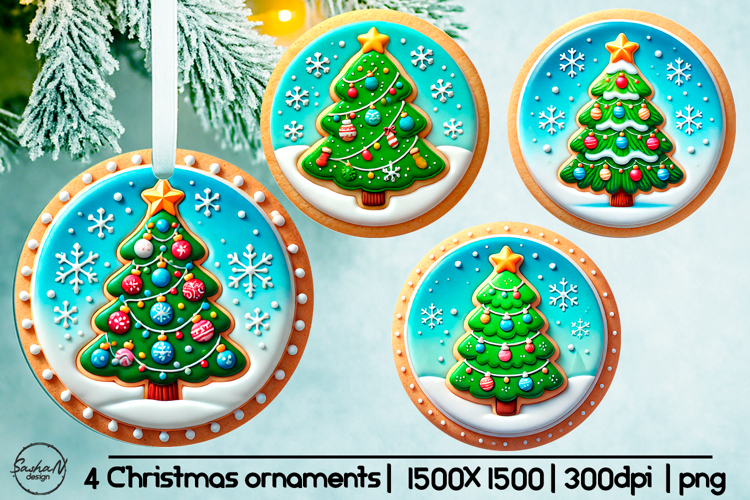 Christmas tree ornament sublimation designs