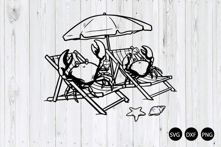 Crab SVG, Martini Summer SVG, Crab With Drink SVG