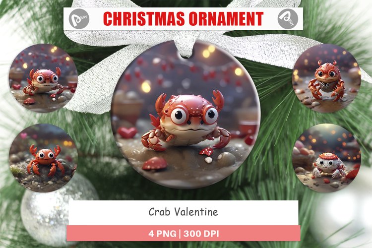 Christmas Ornaments Crab Valentine