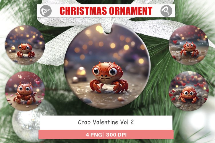 Christmas Ornaments Crab Valentine