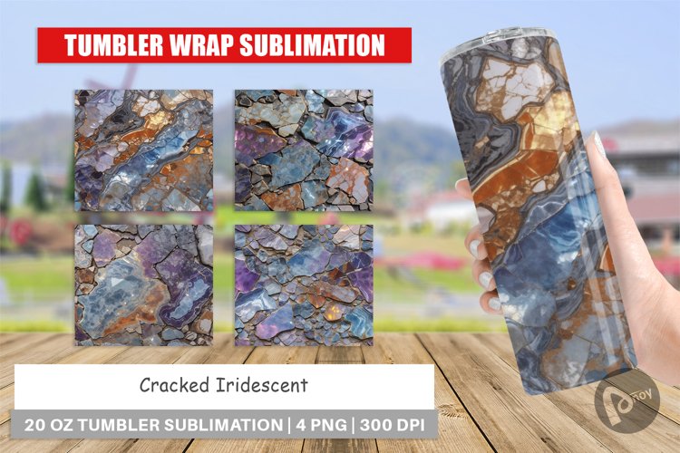 Tumbler Wrap Cracked Iridescent