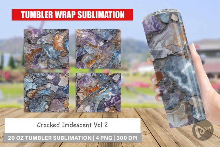 Tumbler Wrap Cracked Iridescent