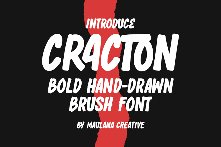 Cracton Bold Hand Drawn Brush Font