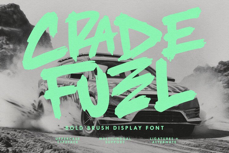 Crade Fuel Bold Brush Display Font example image 1