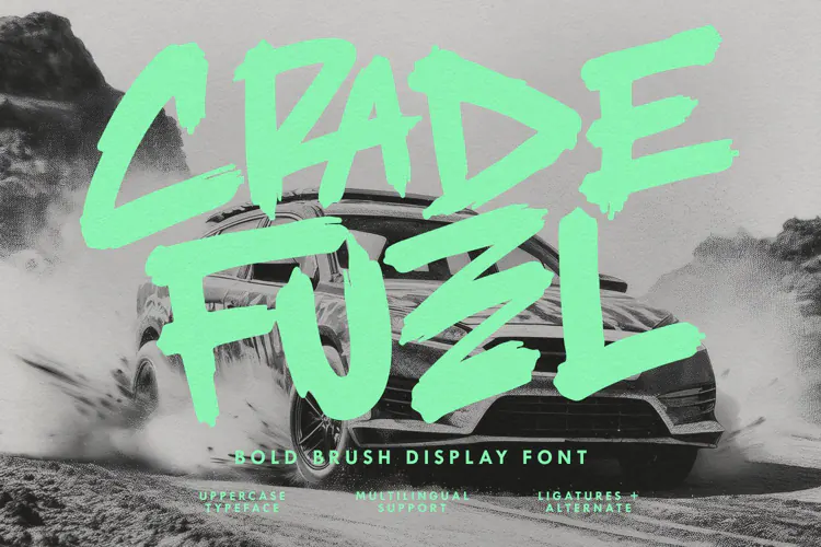 Crade Fuel Bold Brush Display Font