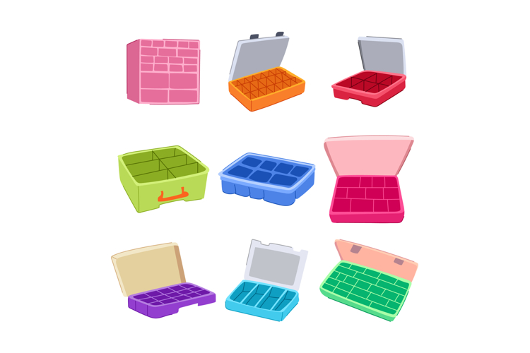 craft organizer set cartoon