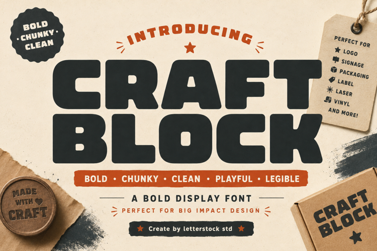 Craft Block - Bold Display Font