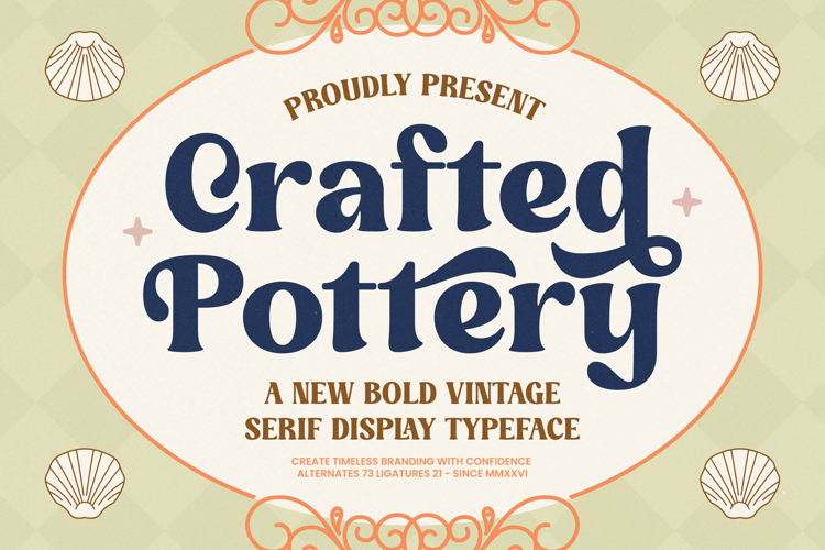 Crafted Pottery - Vintage Serif Display