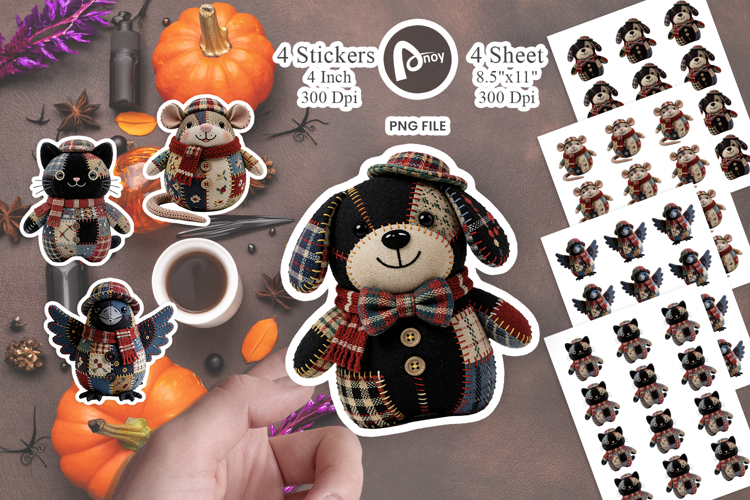 Spooky Animal Dolls Sticker