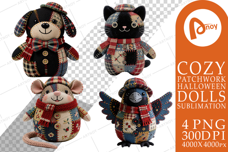 Spooky Animal Dolls Sublimation