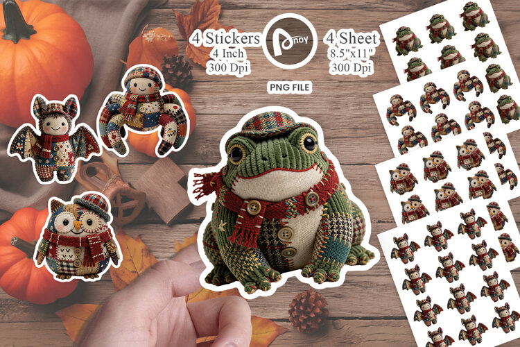 Spooky Animal Dolls Sticker example image 1