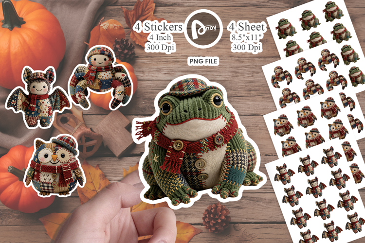 Spooky Animal Dolls Sticker