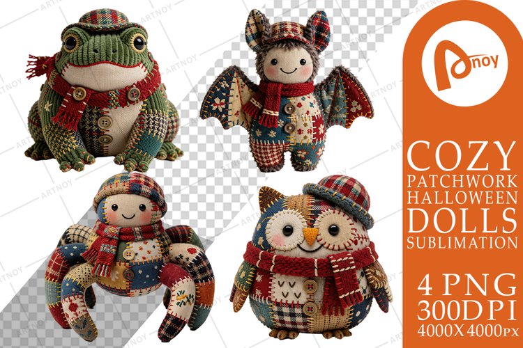 Spooky Animal Dolls Sublimation