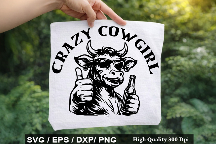 Crazy Cowgirl - Heifer SVG Design