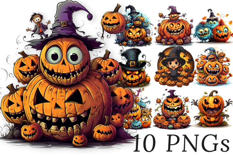 Unique Jack O’Lantern PNG Bundle 10 Unbelievable Designs