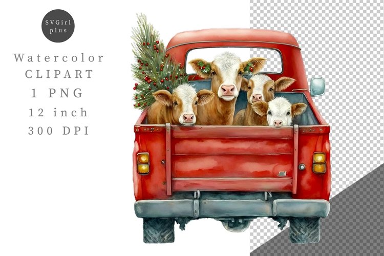 Red Truck Clipart Image 7