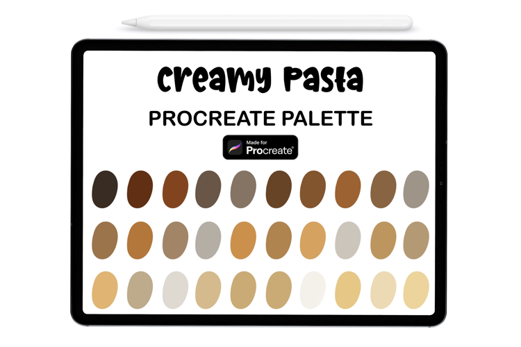 Creamy Pasta Procreate Palette - Procreate Color Palette