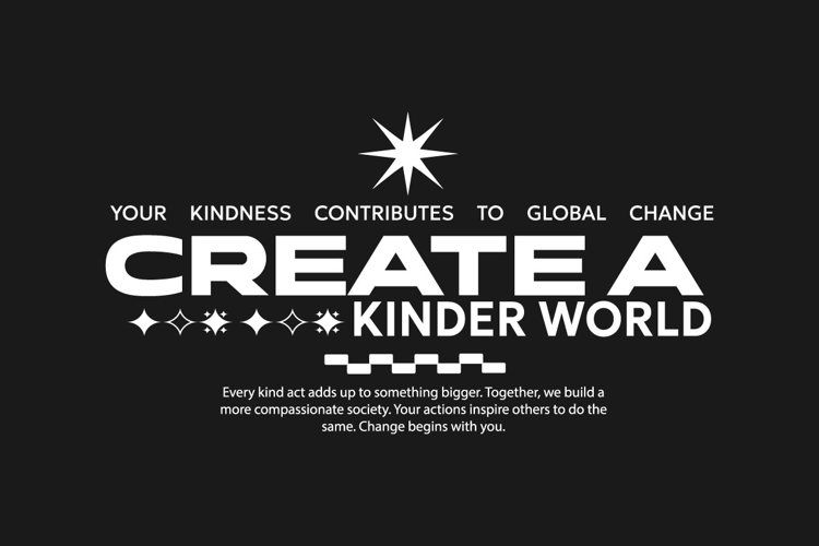 Create a Kinder World Urban Typography T-shirt Design