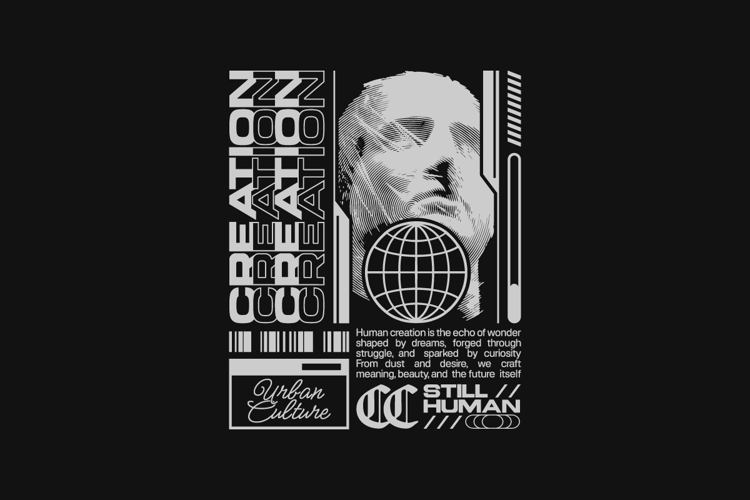 Creation Urban Streetwear Brutalism T-shirt Design