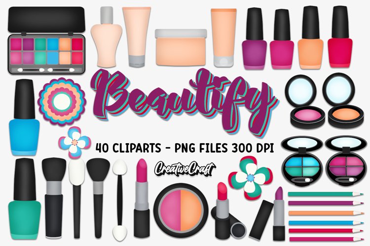 Makeup Clip Arts, makeup png graphics, salon beauty supplies example image 1
